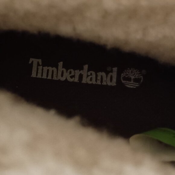 Timberland 2 Tone Tan Suede Sherpa Lined Boots Waterproof Women’s Size 8 - Picture 13 of 16